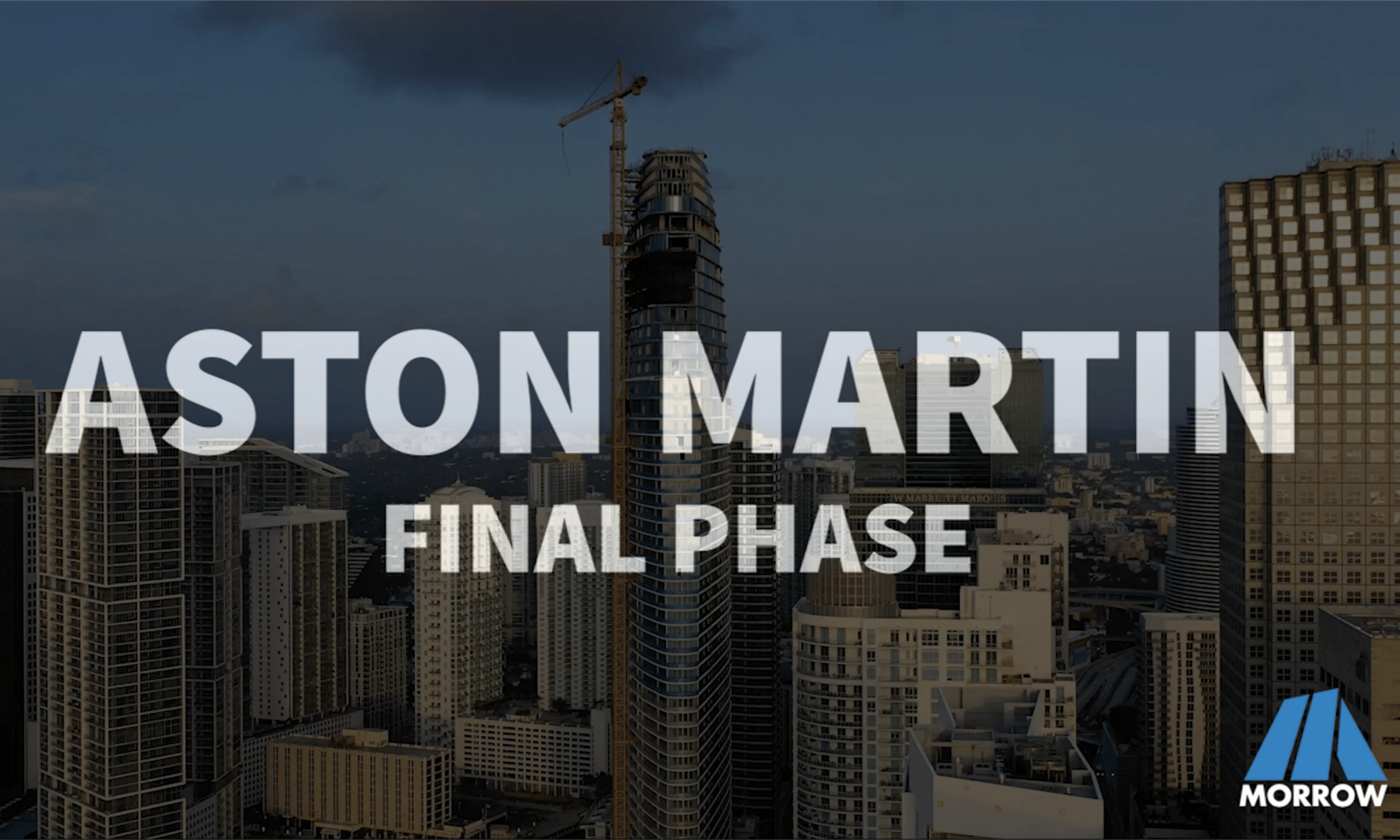 Aston Martin skyscraper construction final phase.