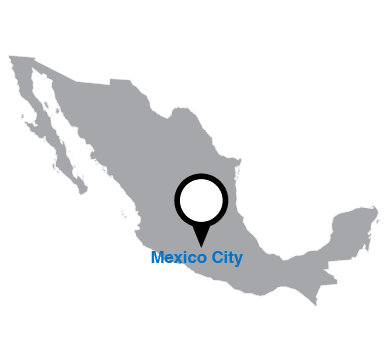 Map showing Mexico City location